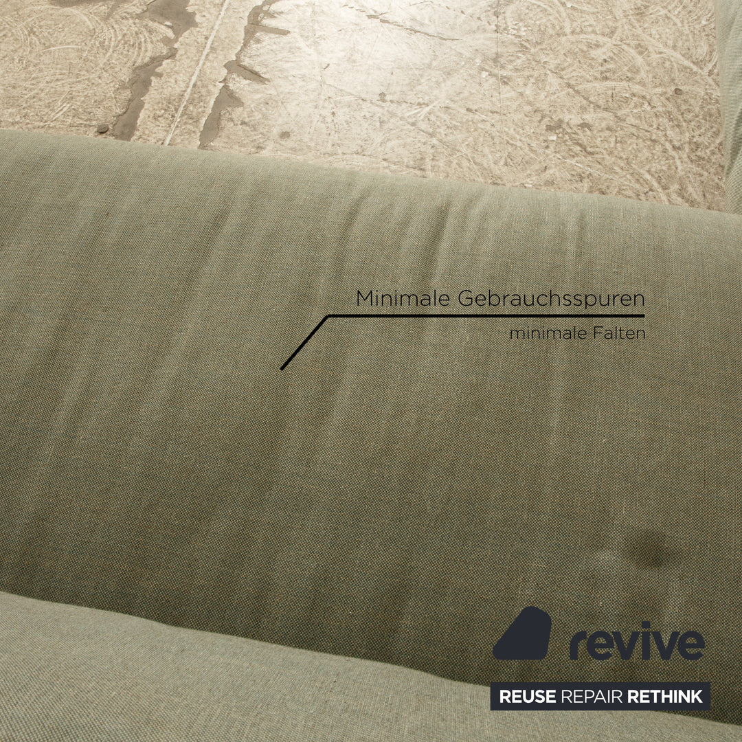 Rolf Benz Grata Stoff Ecksofa Grau Türkis Sofa Couch