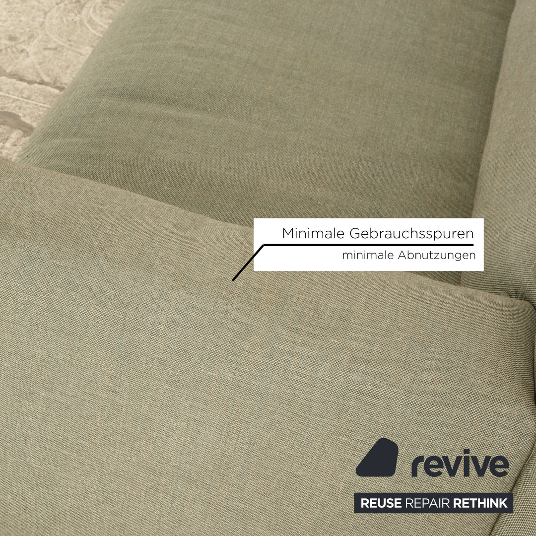 Rolf Benz Grata Stoff Ecksofa Grau Türkis Sofa Couch