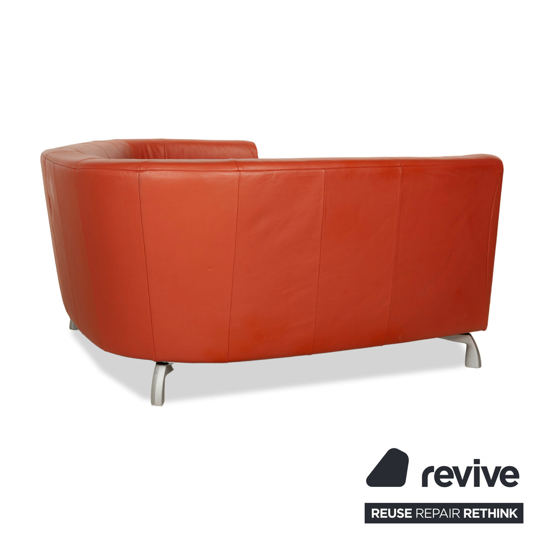 Rolf Benz Leder Ecksofa Orange Sofa Couch