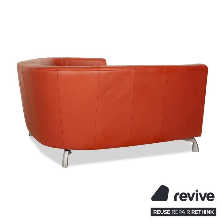 Rolf Benz Leder Ecksofa Orange Sofa Couch