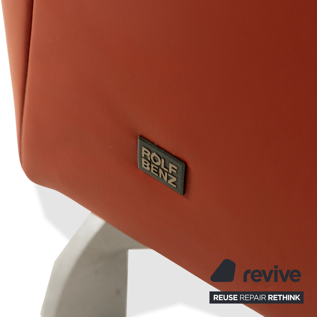 Rolf Benz Leder Ecksofa Orange Sofa Couch
