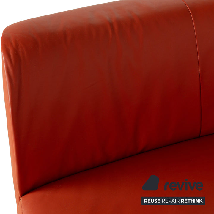 Rolf Benz Leder Ecksofa Orange Sofa Couch