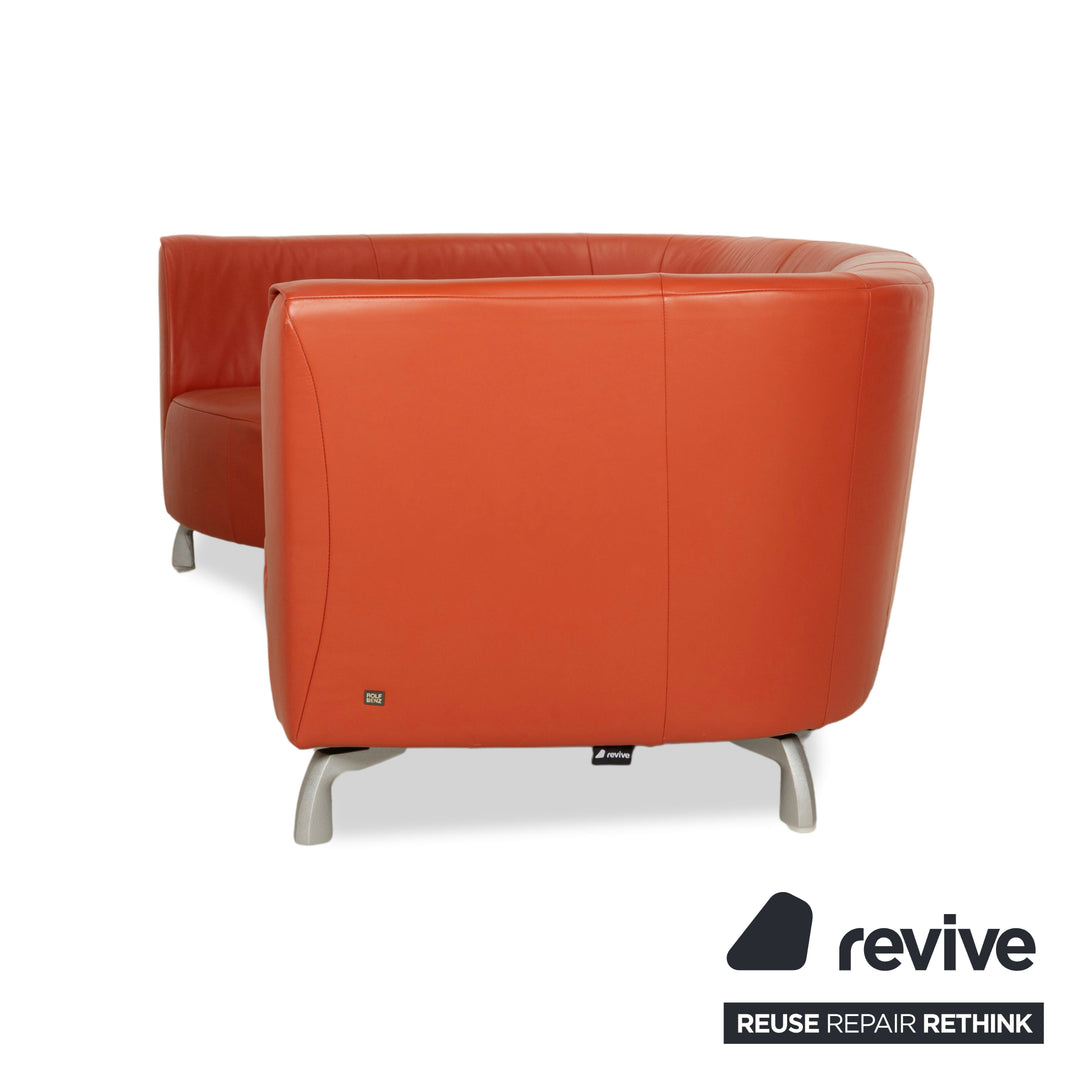 Rolf Benz Leder Ecksofa Orange Sofa Couch