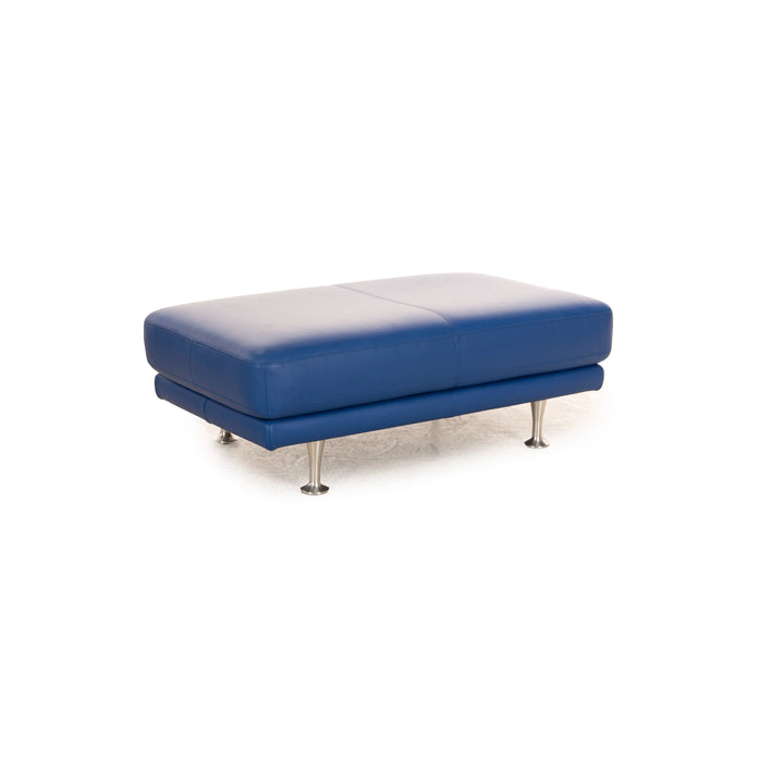 Rolf Benz Leder Hocker Blau