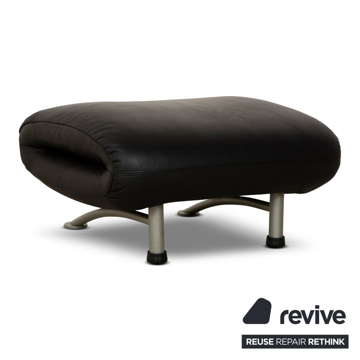 Rolf Benz Leder Hocker Schwarz