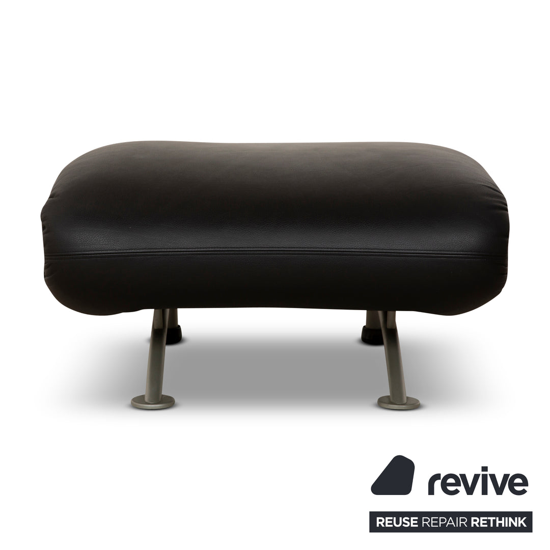 Rolf Benz Leder Hocker Schwarz