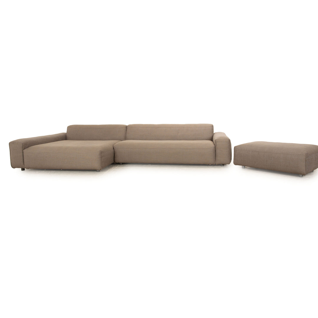 Rolf Benz Mio Stoff Sofa Garnitur Grau Ecksofa Hocker Recamiere Links Sofa Couch