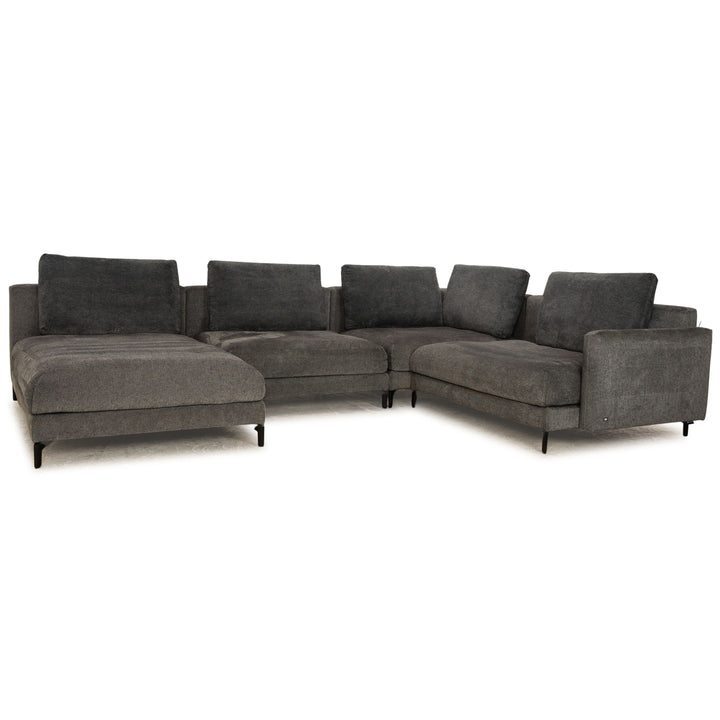 Rolf Benz Nuvola Stoff Ecksofa Grau Blau Sofa Couch Recamiere Links