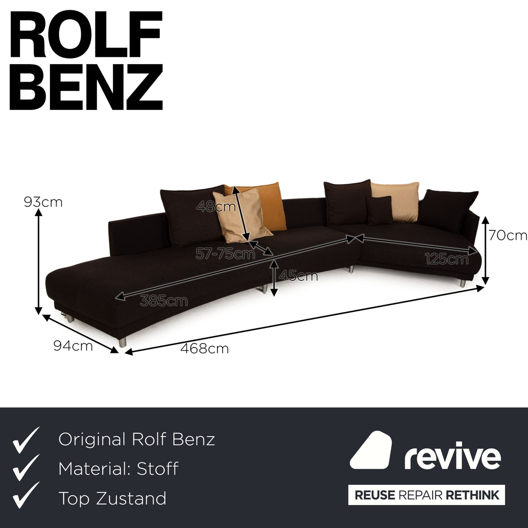 Rolf Benz Onda Stoff Ecksofa Grau Sofa Couch