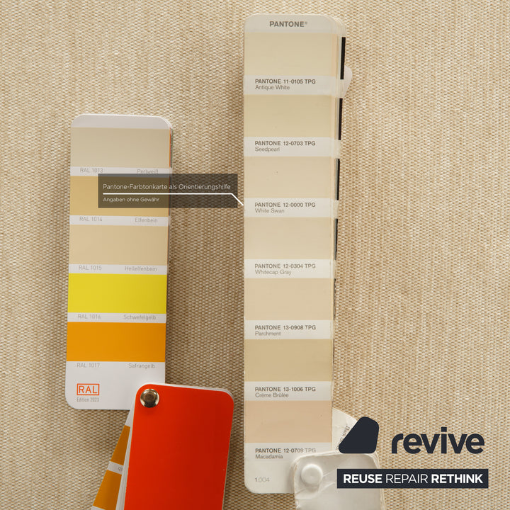 Rolf Benz Onda Stoff Hocker Creme