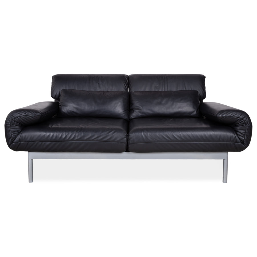 Rolf Benz Plura Leder Zweisitzer Schwarz manuelle Funktion Sofa Couch