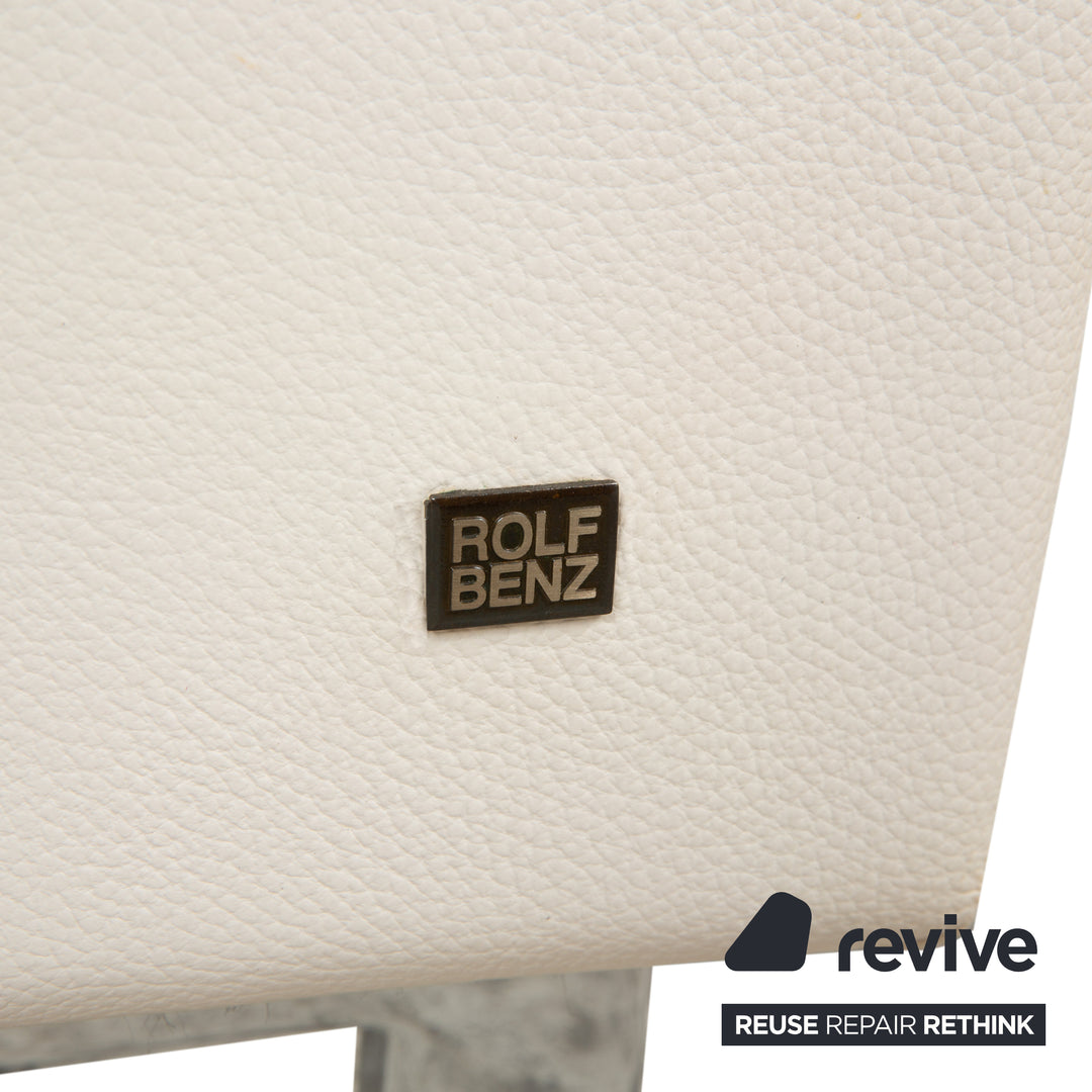 Rolf Benz Vida Leder Ecksofa Creme Weiß Sofa Couch