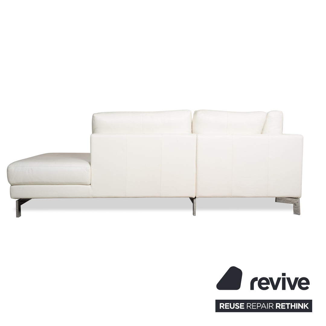 Rolf Benz Vida Leder Ecksofa Creme Weiß Sofa Couch