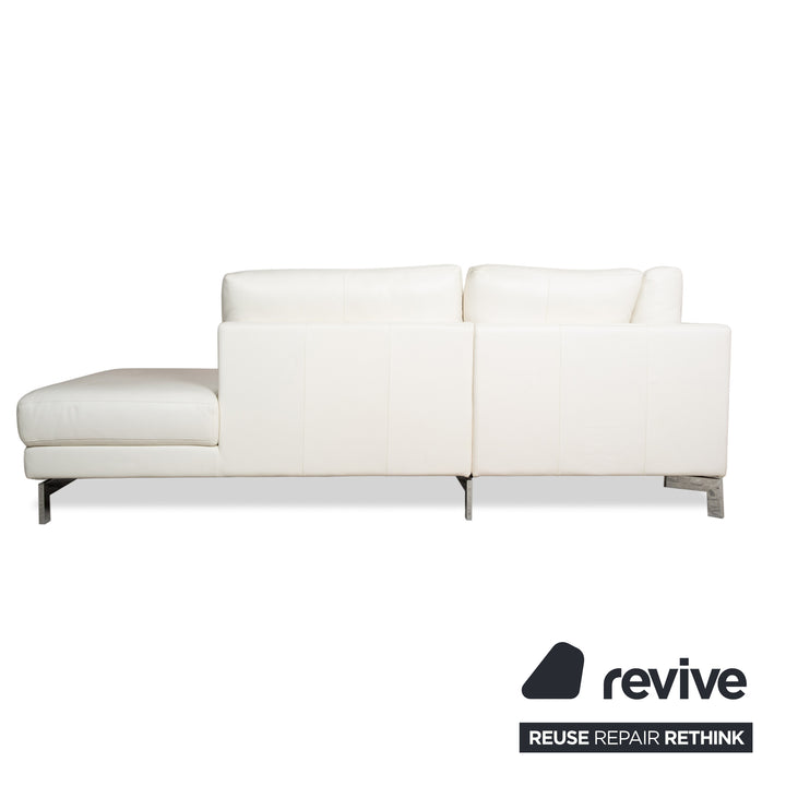 Rolf Benz Vida Leder Ecksofa Creme Weiß Sofa Couch
