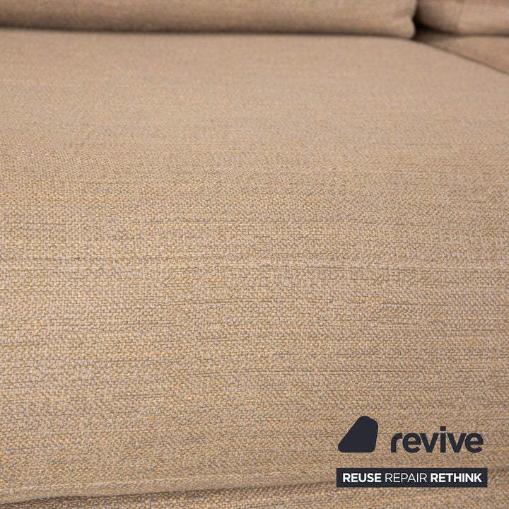 Rolf Benz Vida Canapé d'angle en tissu Beige Recamiere Canapé droit
