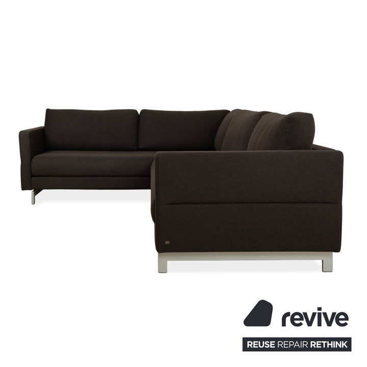Rolf Benz Vida fabric corner sofa brown sofa couch