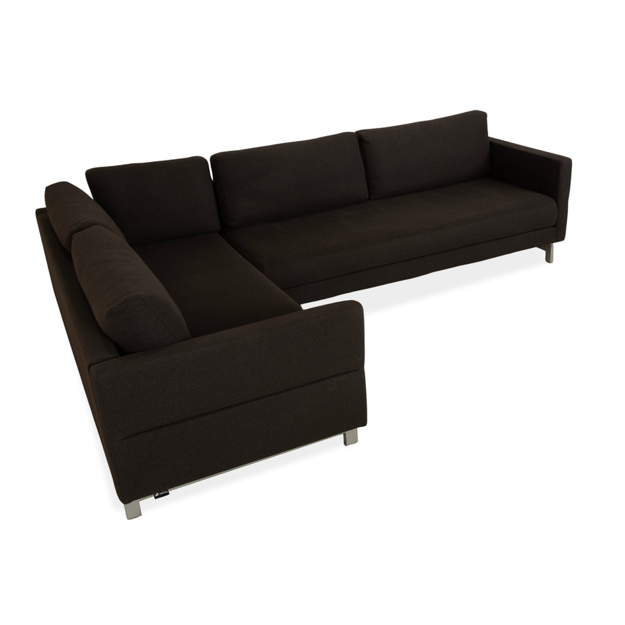 Rolf Benz Vida fabric corner sofa brown sofa couch