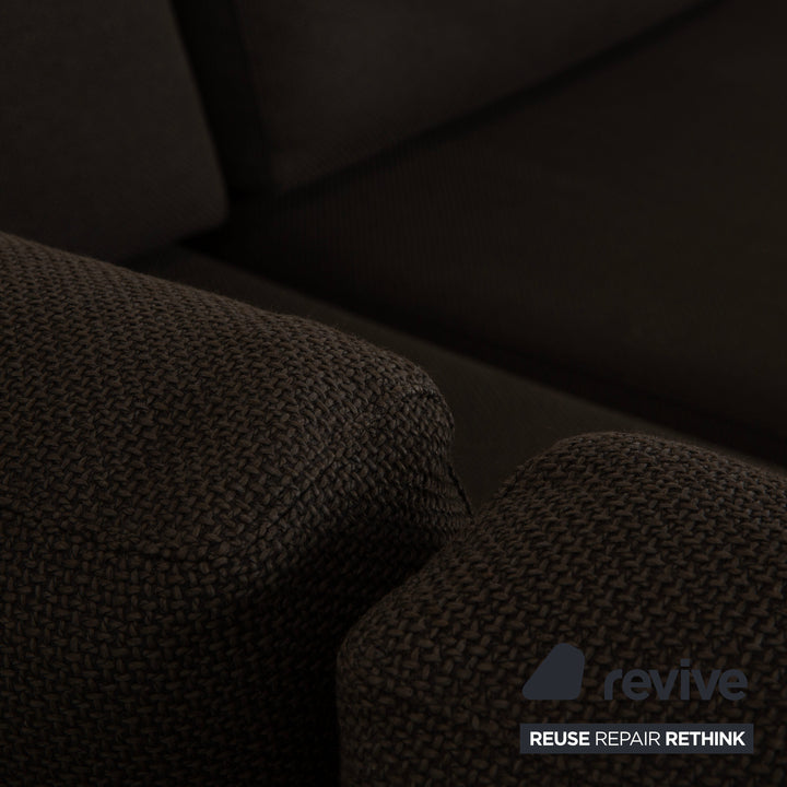 Rolf Benz Vida fabric corner sofa brown sofa couch