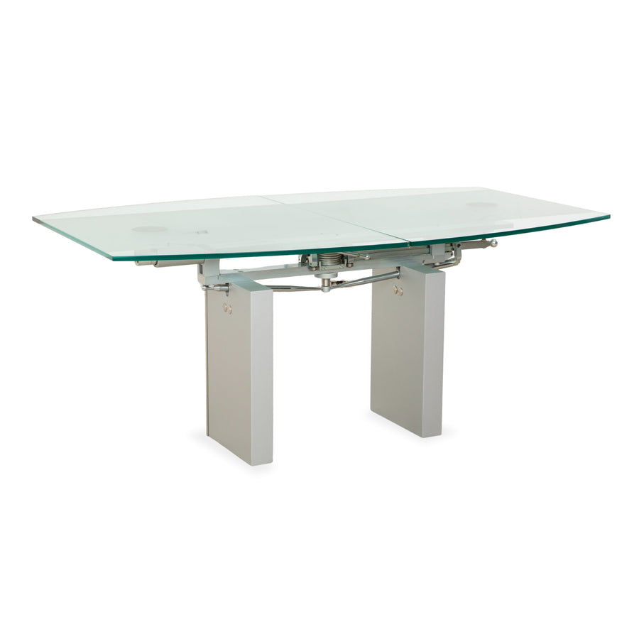 Ronald Schmitt K5000 Glas Esstisch Silber Chrom manuelle Funktion