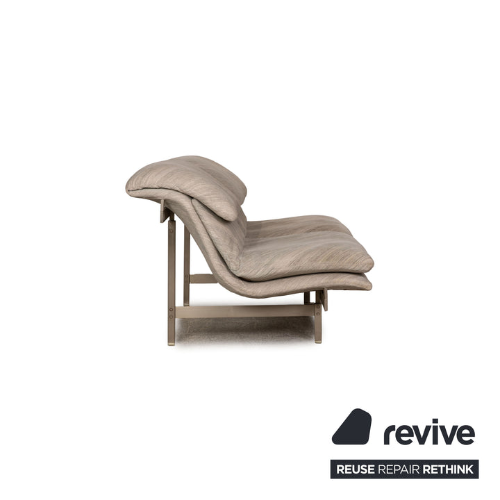Saporiti Italia Wave Stoff Sofa Garnitur Zweisitzer Grau Funktion