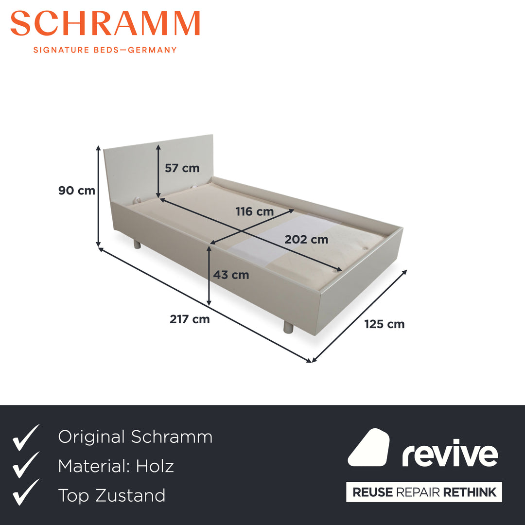 Schramm Gala28 Wood Bed White Bedroom 120 x 210 cm Electric Function