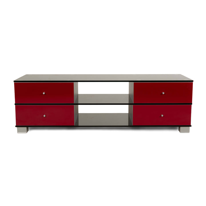 Buffet bas en verre Spectral gris rouge