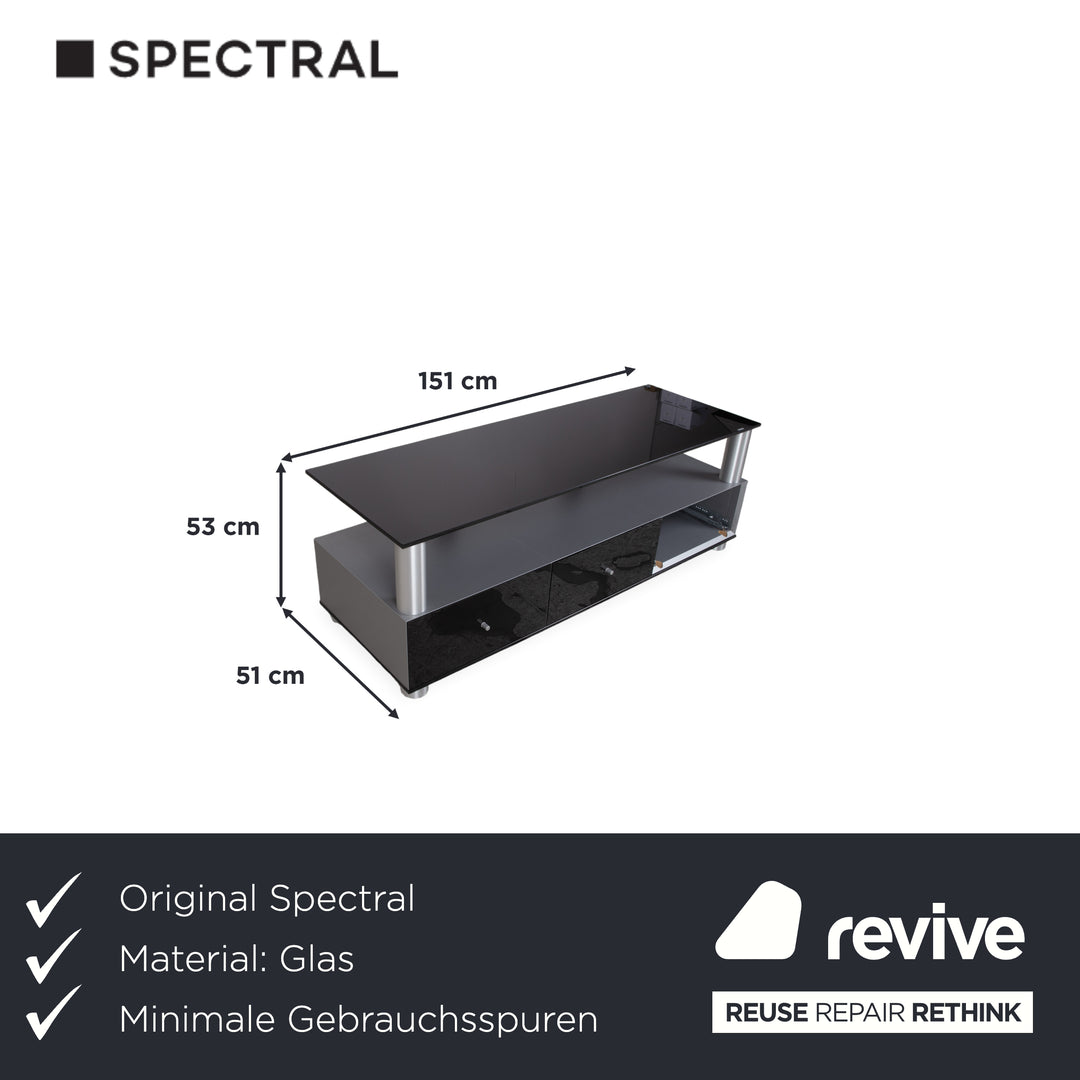 Spectral Glass Sideboard Black TV Unit