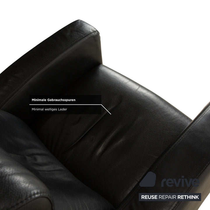Stressless Arion Leder 2x Sessel Schwarz manuelle Funktion