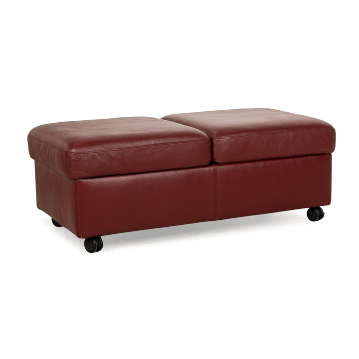 Tabouret en cuir Stressless Arion Rouge fonction manuelle