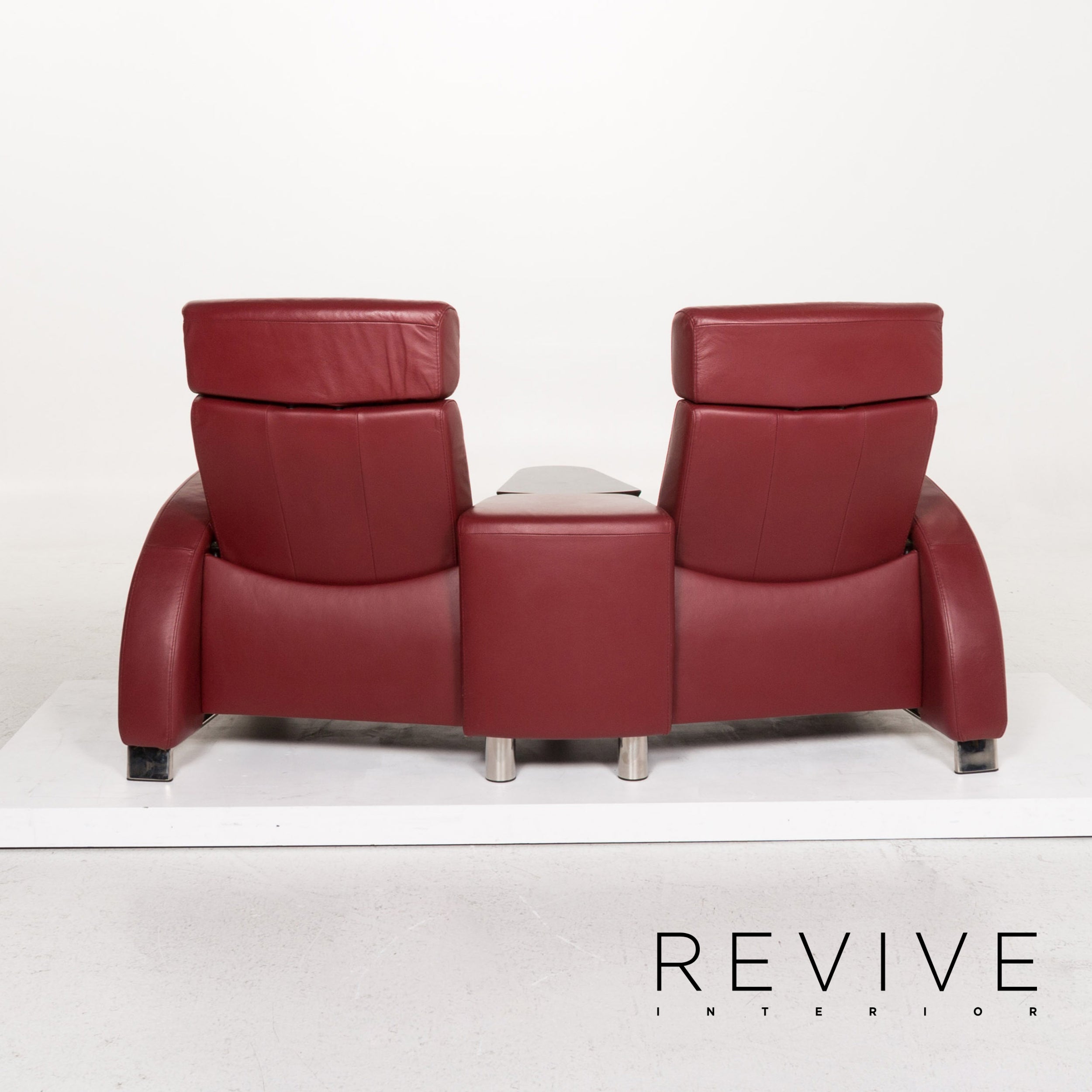 Stressless Arion Leder Sofa Rot Zweisitzer Funktion Couch #13342