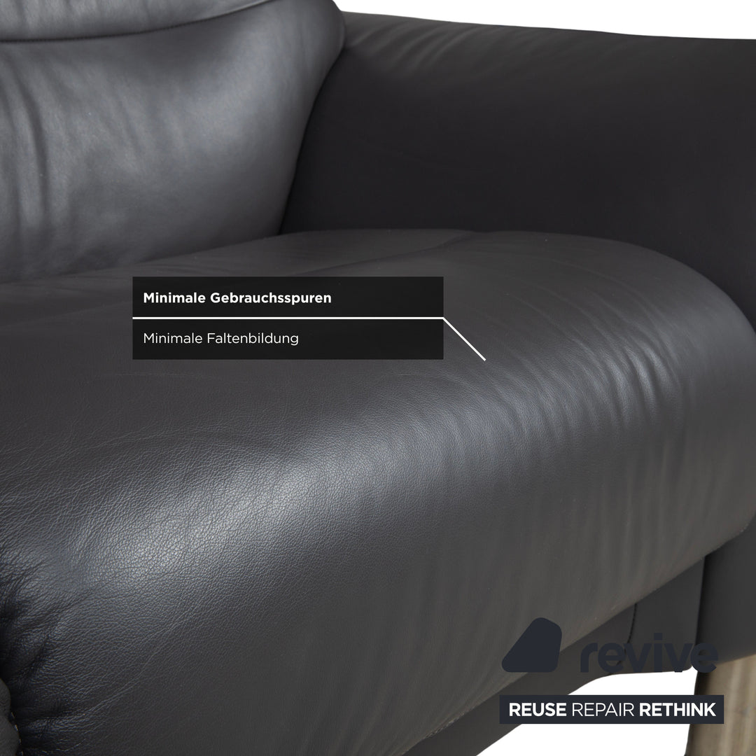 Canapé deux places Stressless Como en cuir vert