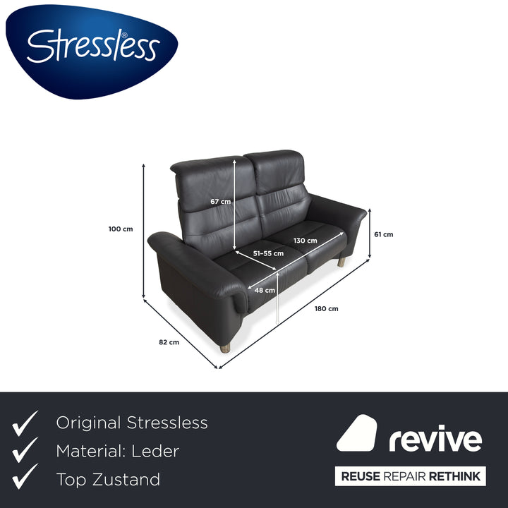 Canapé deux places Stressless Como en cuir vert