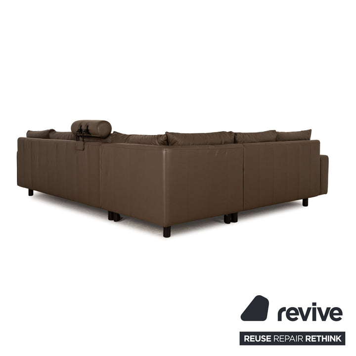 Canapé d'angle en cuir Stressless E 200 marron