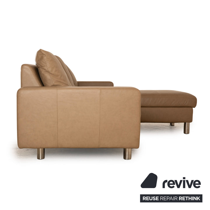 Stressless E 200 Leder Ecksofa Braun Taupe Recamiere Rechts Sofa Couch