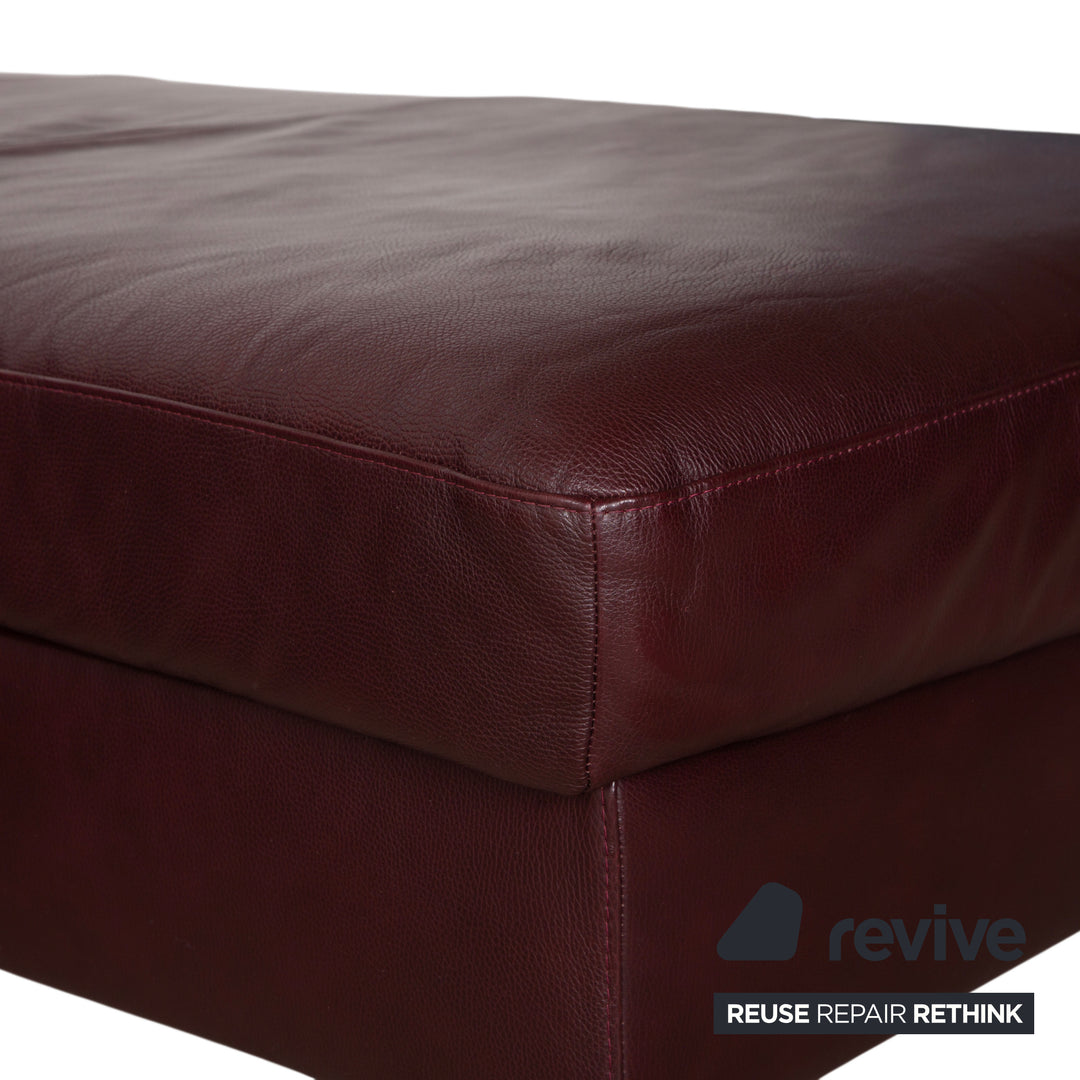 Stressless E200 Leder Ecksofa Rot Bordeaux Sofa Couch