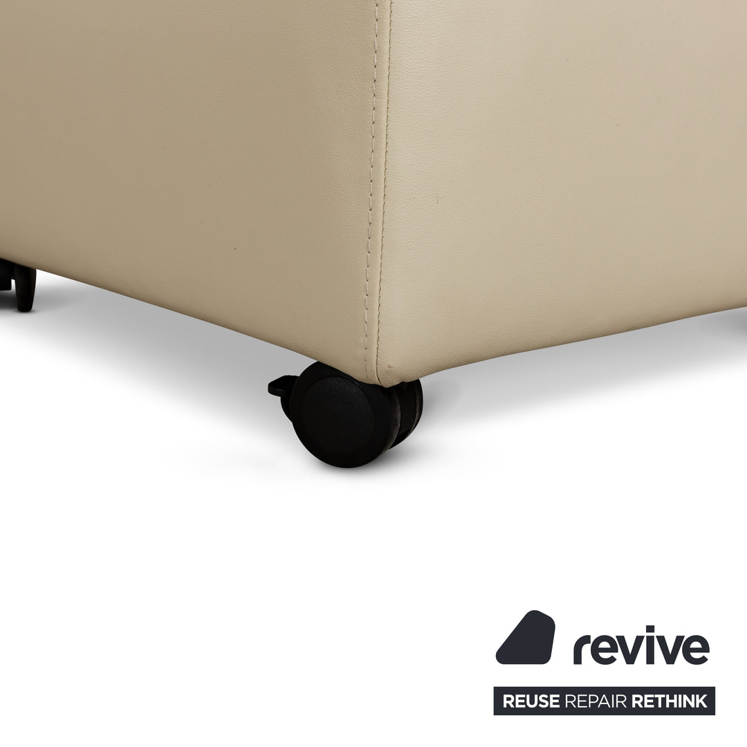 Stressless E200 Leather Stool Cream