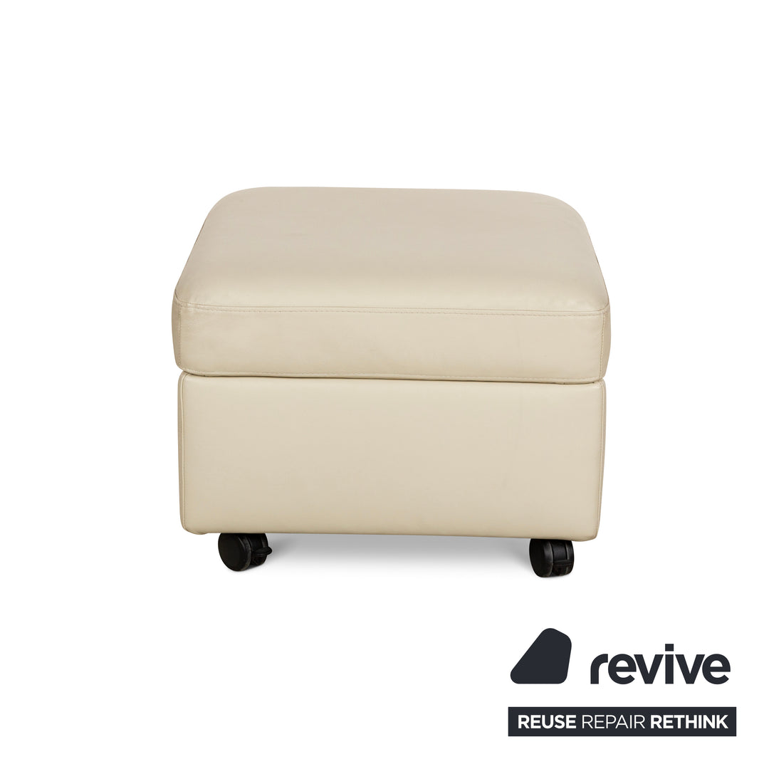 Stressless E200 Leather Stool Cream