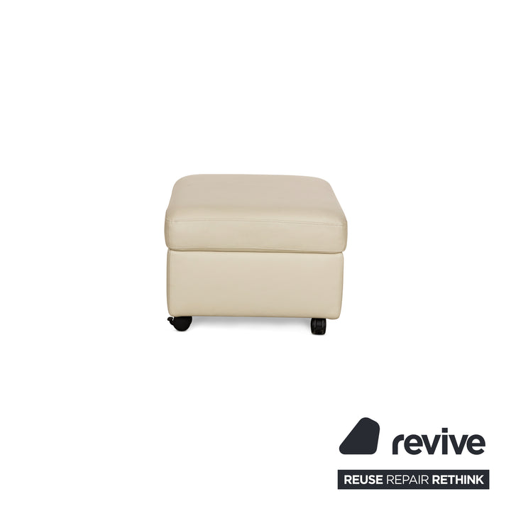 Stressless E200 Leather Stool Cream