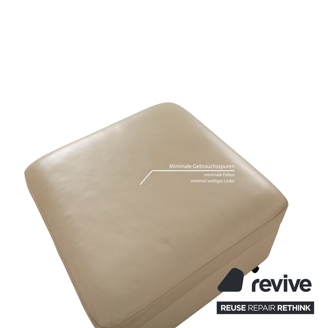 Stressless E200 Leather Stool Cream