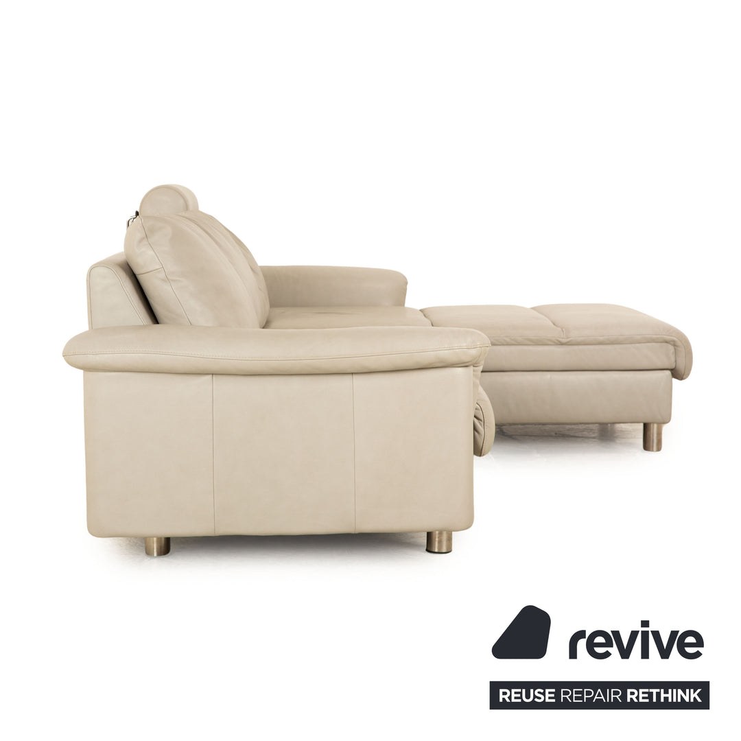 Canapé d'angle en cuir Stressless E300 gris récamière canapé droit