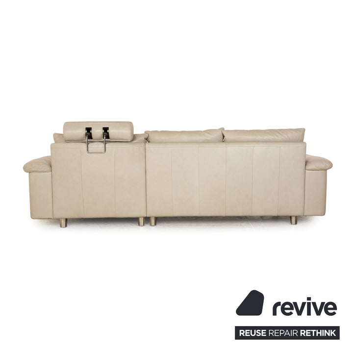 Canapé d'angle en cuir Stressless E300 gris récamière canapé droit