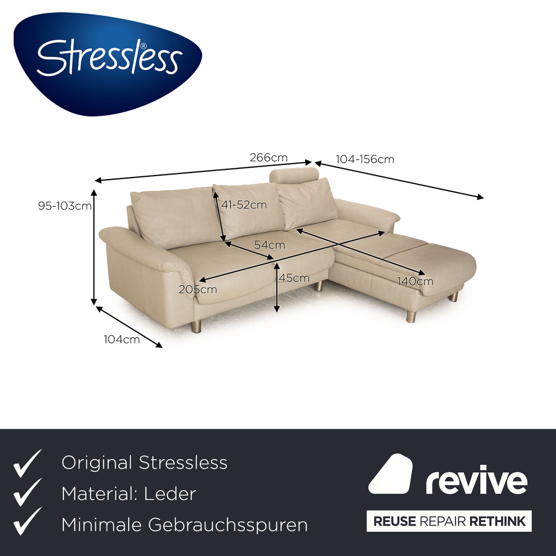Canapé d'angle en cuir Stressless E300 gris récamière canapé droit