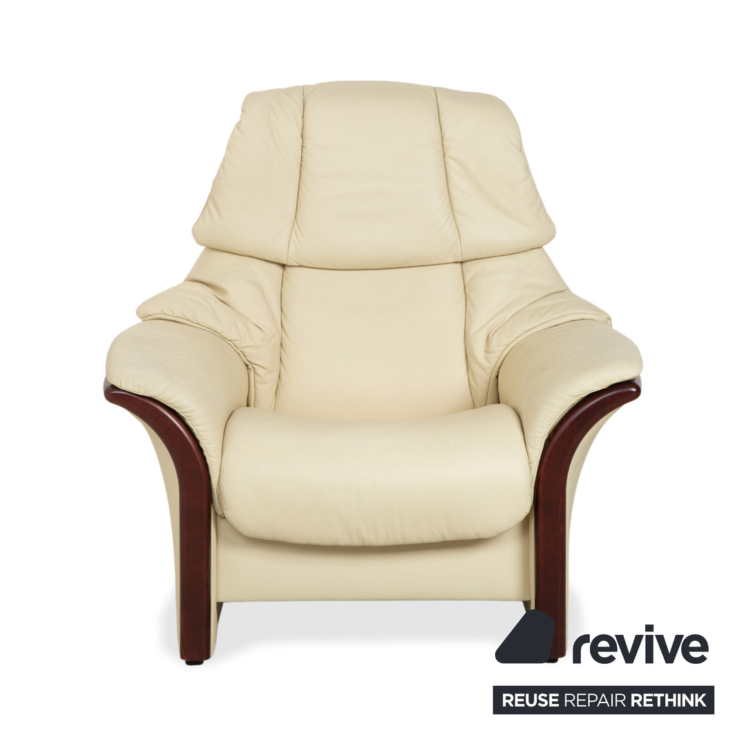 Stressless Eldorado Garnitur Leder Sessel Creme Beige manuelle Funktion