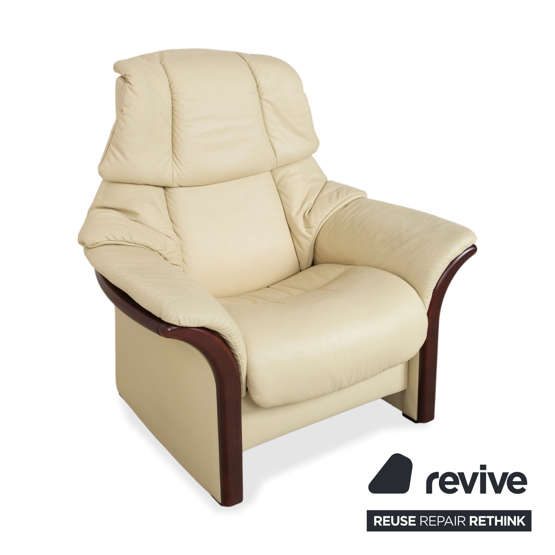 Stressless Eldorado Garnitur Leder Sessel Creme Beige manuelle Funktion