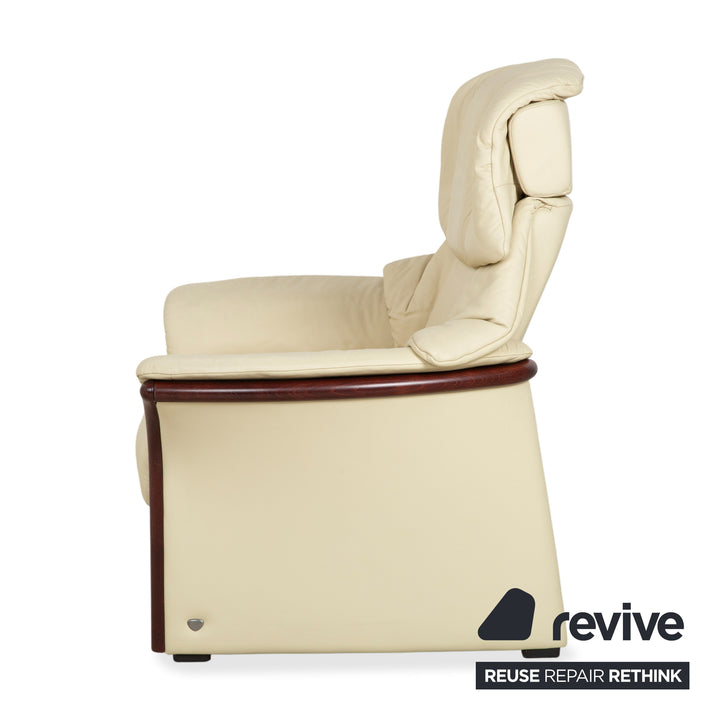 Stressless Eldorado Garnitur Leder Sessel Creme Beige manuelle Funktion