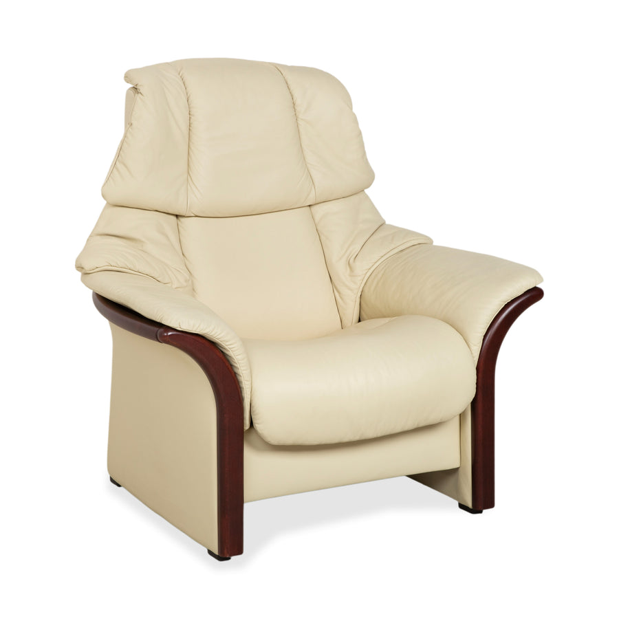 Fauteuil Stressless Eldorado en cuir crème beige, fonction manuelle