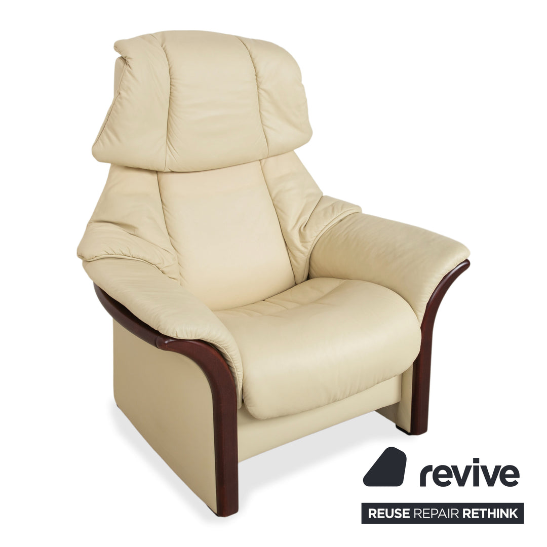 Stressless Eldorado Leather Recliner Cream Beige Manual Function