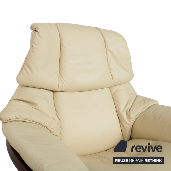 Stressless Eldorado Leather Recliner Cream Beige Manual Function