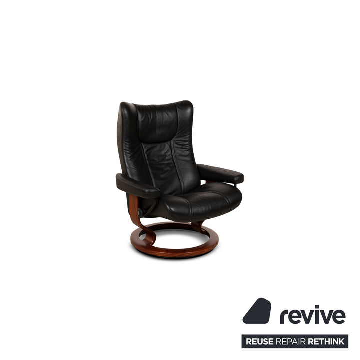 Stressless Leder Sessel Schwarz manuelle Funktion