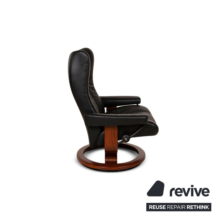 Stressless Leder Sessel Schwarz manuelle Funktion